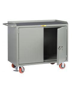 Little Giant Mobile Bench Cabinets With Locking Doors without Center Shelf and Available in Non-Slip Vinyl MM2D2448FL