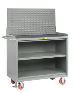 Little Giant Heavy-Duty Mobile Bench Cabinets With Pegboard Panel and Available in Non-Slip Vinyl MM32448FLLP
