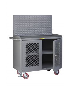 Little Giant Mobile Bench Cabinets With Full Center Shelf and Non-Slip Vinyl MMP32DFLLP