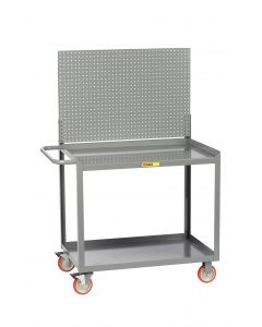 Little Giant Mobile Workstation With Pegboard or Louvered Panel and 2 Shelves MW24365TLPB