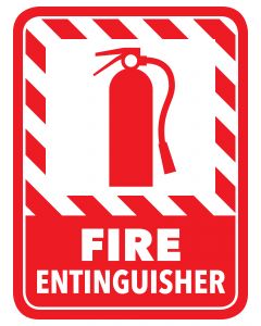 Fire Extinguisher Modern Floor Sign - Floor Marking Sign, 24" FireExtModern24