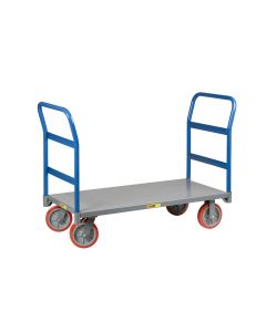 Little Giant Double Handle Platform Truck with 8” x 2” Non-Marking Polyurethane NBB24488PY2H
