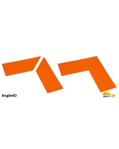 Mighty Line 4" Wide Solid ORANGE 10" Long Angle - Pack of 25 Angle4O