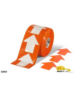 Mighty Line 5.5" Wide Solid Orange Arrow Roll 200 Arrows 6ARO