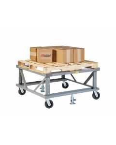Little Giant Mobile Pallet Stand With Load Retainers and 12 Gauge open deck PDE486PH2FLLR