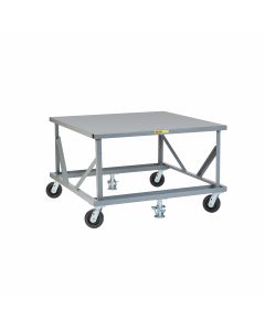 Little Giant Fixed Height Mobile Pallet Stand with 12 Gauge Solid Deck PDFS48486PH2FL