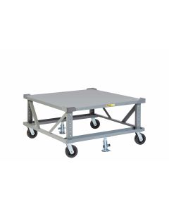 Little Giant Mobile Pallet Stand With Load Retainers and 12 Gauge Solid Deck PDSE486PH2FLLR