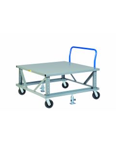 Little Giant Mobile Pallet Stand with 12 Gauge Solid deck with handle PDSEH48486PH2FL