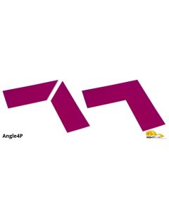 Mighty Line 4" Wide Solid PURPLE 10" Long Angle - Pack of 25 Angle4P
