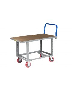 Little Giant Work-Height Platform Truck with Open Base and Hardboard Over Steel Deck RNH24606PY
