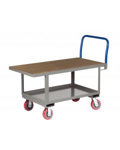 Little Giant Work-Height Platform Truck
 with Lower Shelf and Hardboard over Steel Deck RNH224486PY