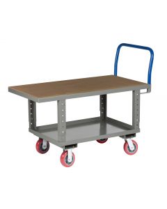 Little Giant Work-Height Platform Truck with Lower Shelf and Hardboard over Steel Deck RNH230606PYAH