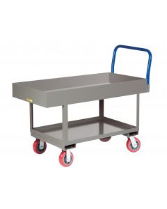 Little Giant Work-Height Platform Truck with Open Base and 6" Lip Edge Deck RNL2X624486PY