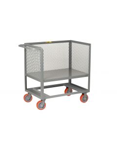 Little Giant Raised Platform Box Trucks with Open Base and 3 Expanded Metal Sides RP3X24366PY