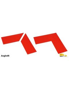 Mighty Line " Wide Solid RED 10" Long Angle - Pack of 25 Angle4R