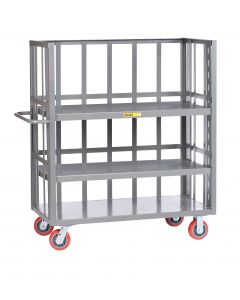 Little Giant 3-Sided Adjustable Shelf Trucks With Slat Sides and 2 Adjustable Shelves S3A24486PY