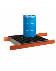 Little Giant Rack Decking with Spill Control Sump and 42" Deep Pallet Racks SSRD514942