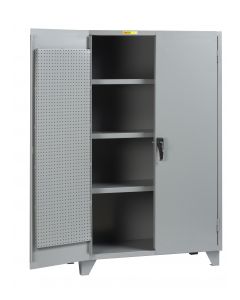 Little Giant High Capacity Storage Cabinet with Pegboard Doors and 3 Shelves SSL3A2448PBD