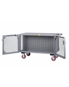 Little Giant 2-Sided Mobile Maintenance Cart with Louvered Panels ST24486PYLP
