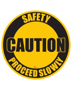 Caution Proceed Slowly, Mighty Line Floor Sign, Industrial Strength, 36" Wide CAUTIONPS36