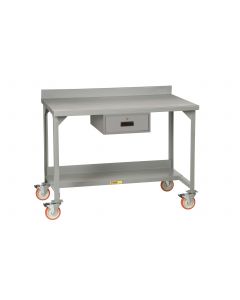 Little Giant Welded Workbenches with Backstops - Mobile Model, Fixed Height WM2848