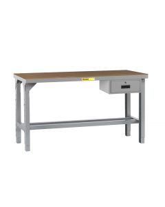 Little Giant Welded Steel Workbench with Hardboard Top and Open Base and Adjustable Height Models WSH12448AH