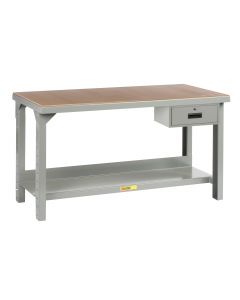 Little Giant Welded Steel Workbench with Hardboard Top and Lower Shelf and Adjustable height models WSH22448AH