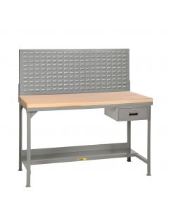 Little Giant Welded Steel Workbenches with Butcher Block Tops and Fixed Height Models WSJ2306036