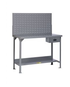 Little Giant Welded Steel Fixed Height Workbench with Lower Shelf WST2244836