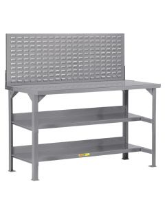 Little Giant Welded Workbench with Double Lower Shelf Storage WST3244836