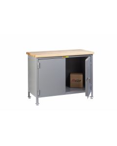 Little Giant Work Center Cabinet with Butcher Block Top and Stationary Models WTC2D2436LL