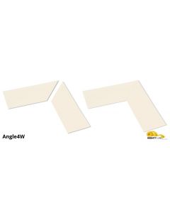 Mighty Line 4" Wide Solid WHITE 10" Long Angle - Pack of 25 Angle4W