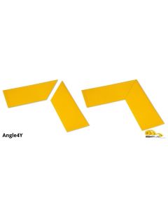 Mighty Line 4" Wide Solid YELLOW 10" Long Angle - Pack of 25 Angle4Y