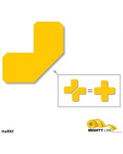 Mighty Line 2" Yellow Half Angle - Pack of 100 HalfAY