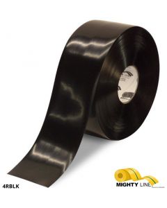 Mighty Line 4" BLACK Solid Color Tape - 100' Roll 4RBLK