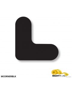 Mighty Line 3/4" Wide Solid Black Mini Corner Pack of 108 MCORNERBLK