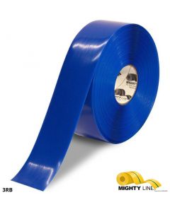 Mighty Line 3" BLUE Solid Color Tape - 100' Roll 3RB