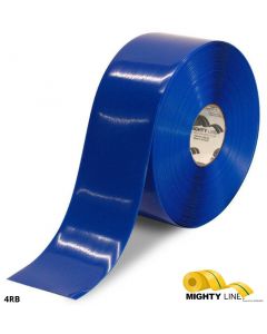 Mighty Line 4" BLUE Solid Color Tape - 100' Roll 4RB