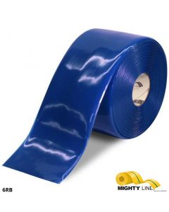 Mighty Line 6" BLUE Solid Color Tape - 100' Roll 6RB