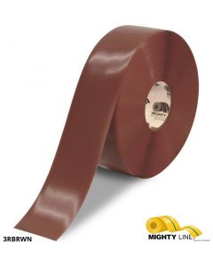 Mighty Line 3" BROWN Solid Color Tape - 100' Roll 3RBRWN