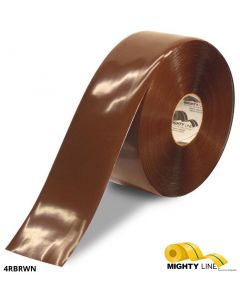 Mighty Line 4" BROWN Solid Color Tape - 100' Roll 4RBRWN