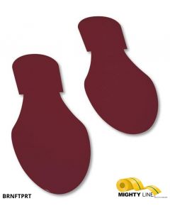 Mighty Line Solid Colored BROWN Footprint - Pack of 50 BRNFTPRT