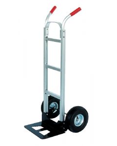 Dual Handle Aluminum Hand Trucks-14" x 8.5"-300-Pneumatic-10" x 3.5"-20" x 20" x 49"-32 