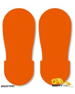 Mighty Line ORANGE BIG Footprint - Pack of 50 BIGOFTPRT