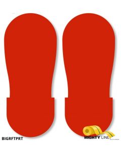 Mighty Line RED BIG Footprint - Pack of 50 BIGRFTPRT