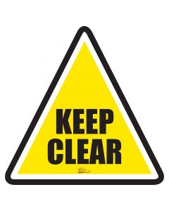 Keep Clear Triangle Floor Sign - Floor Marking Sign, 16" KeepClearTriangle16
