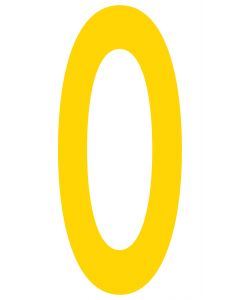 Mighty Line 0 Number Floor Marker Adhesive, 4.5"x10" size, pack of 10 LMY0