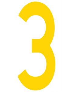 Mighty Line 3 Number Floor Marker Adhesive, 4.5"x10" size, pack of 10 LMY3