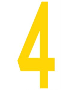 Mighty Line 4 Number Floor Marker Adhesive, 4.5"x10" size, pack of 10 LMY4