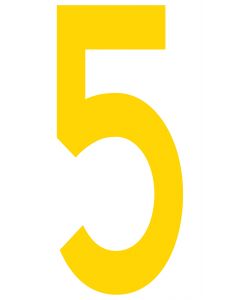 Mighty Line 5 Number Floor Marker Adhesive, 4.5"x10" size, pack of 10 LMY5